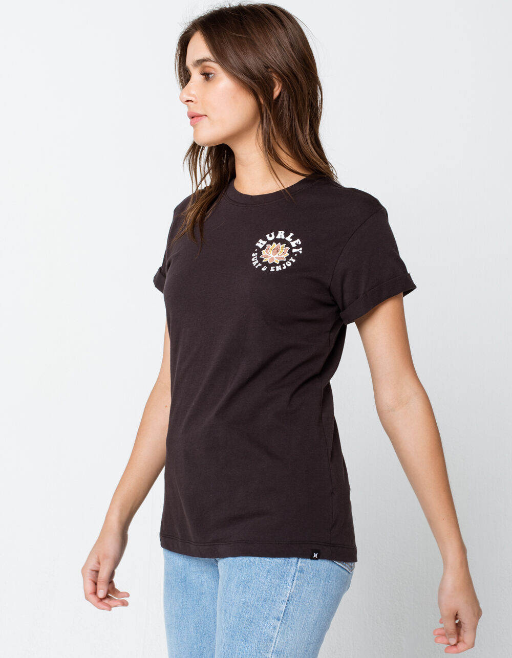 HURLEY Surf & Enjoy Womens Tee BLACK Tillys
