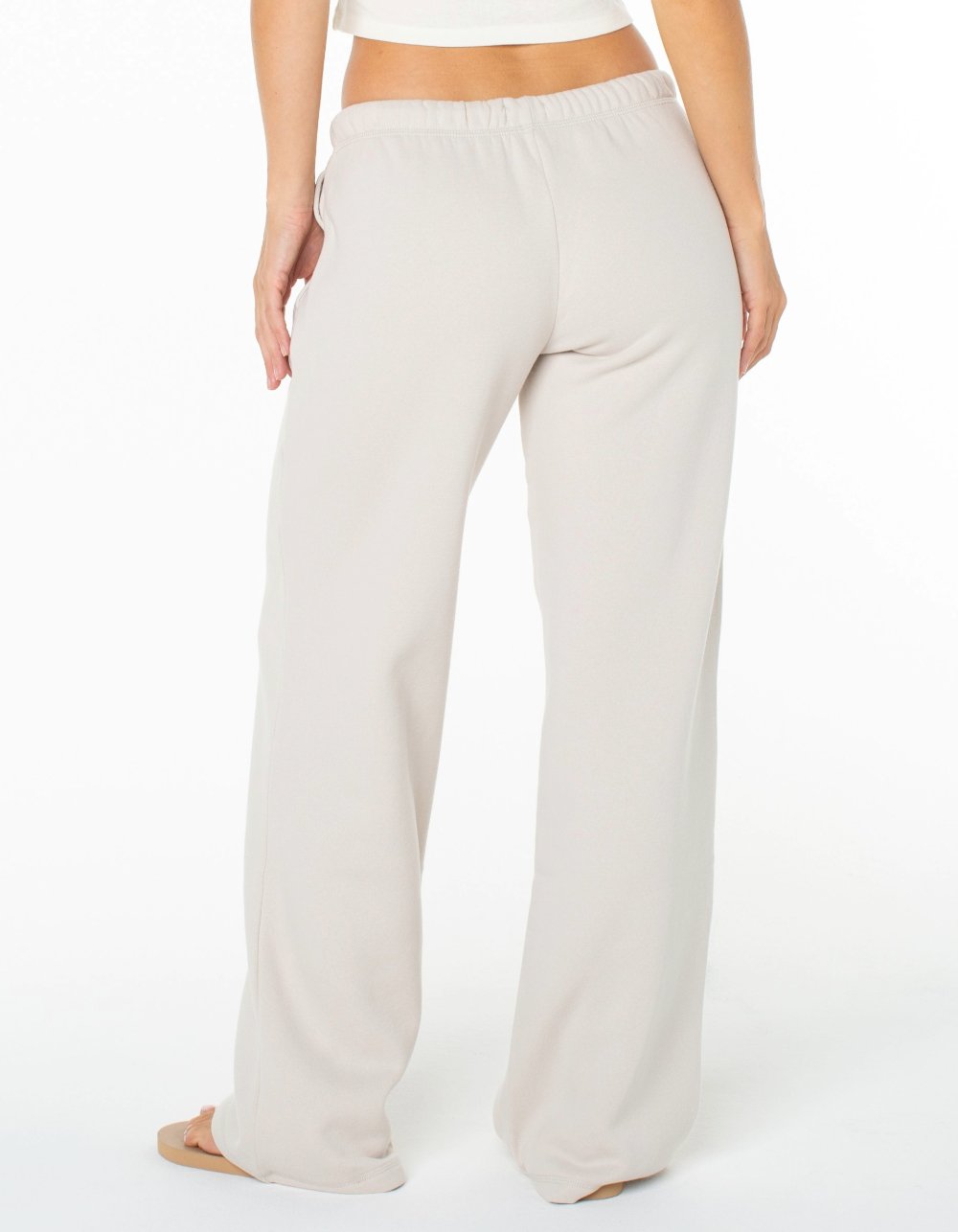ROXY Ariel Wide Leg Womens Pant - LIGHT GRAY