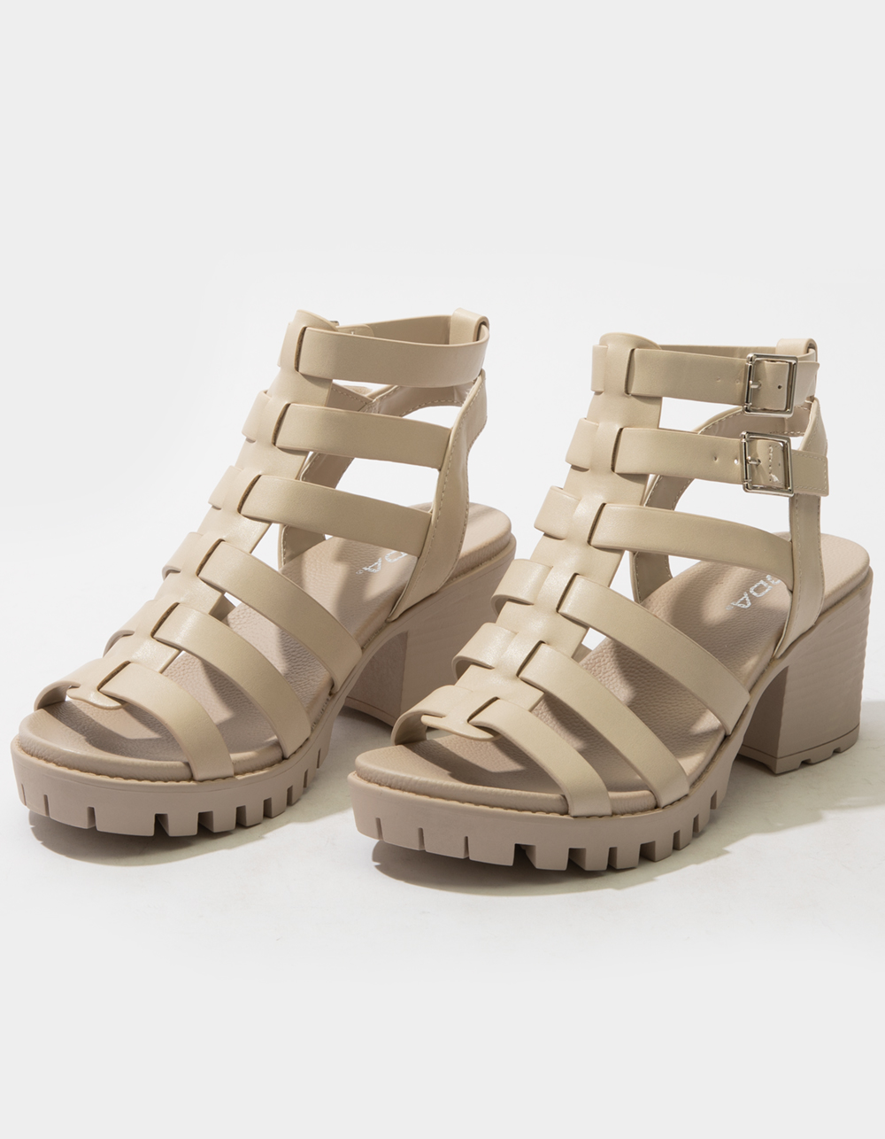 SODA Caged Ankle Womens Heels - NUDE | Tillys
