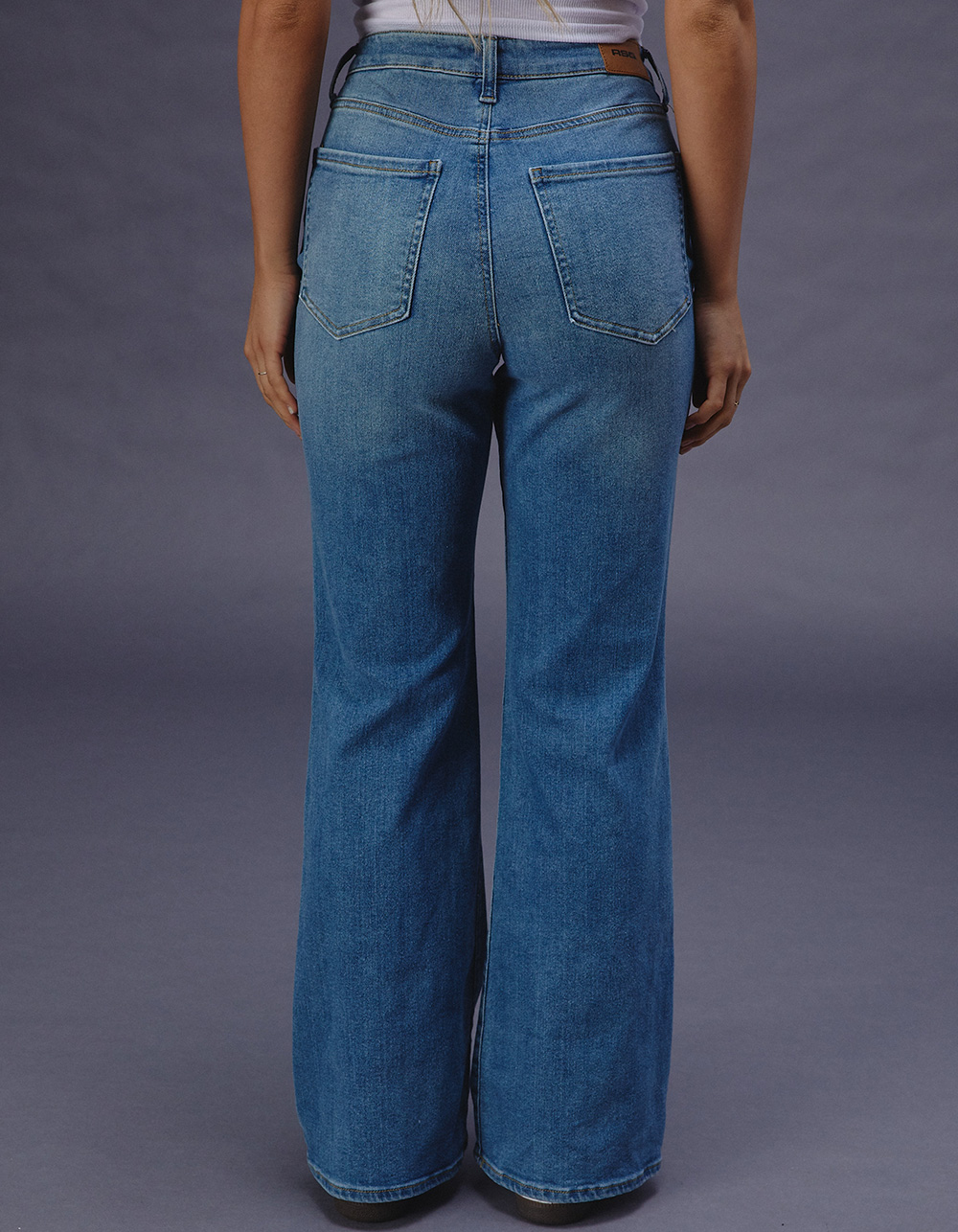 RSQ Womens High Rise Flare Jeans - MEDIUM WASH