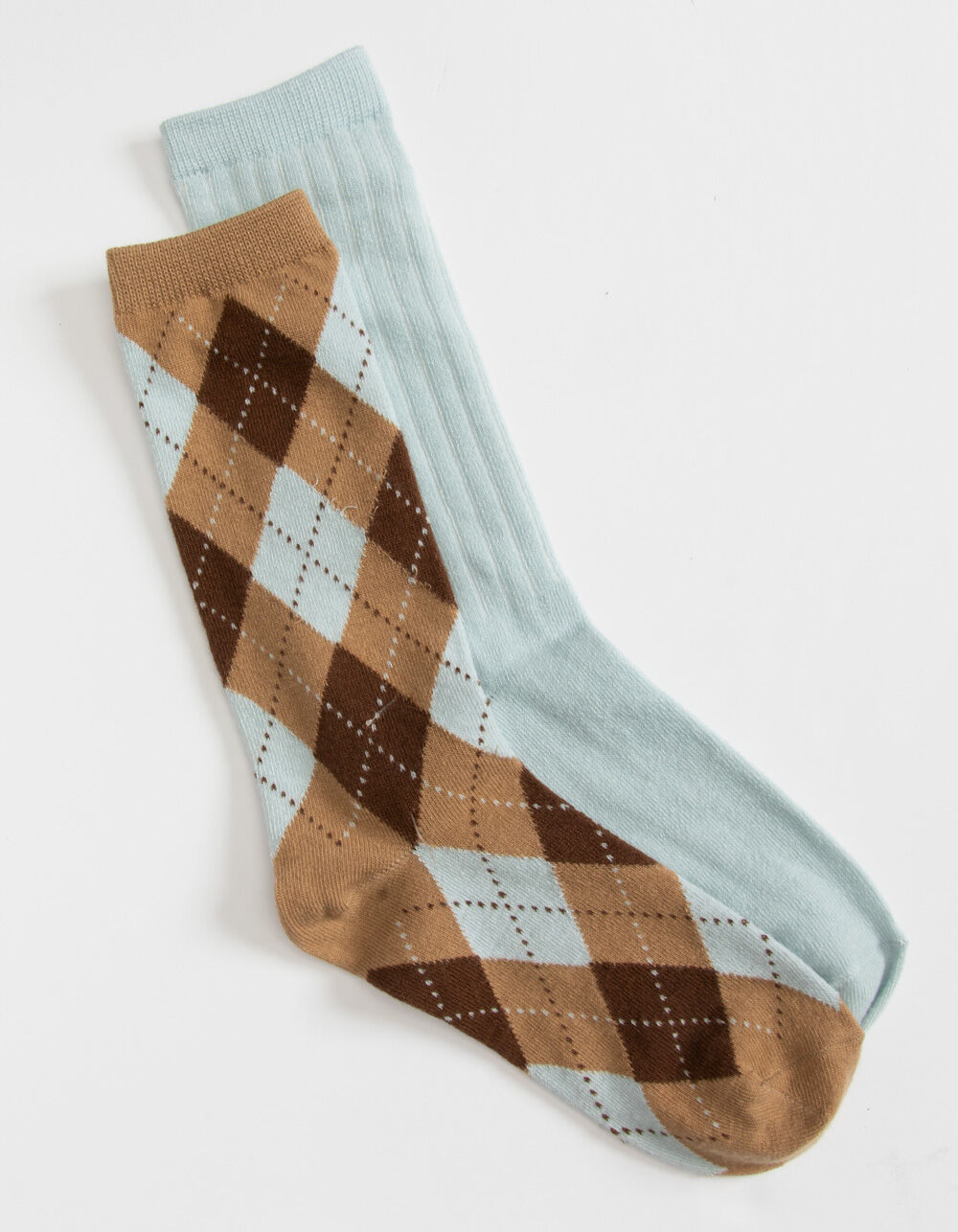 FULL TILT 2 Pack Argyle Womens Crew Socks BLUE Tillys