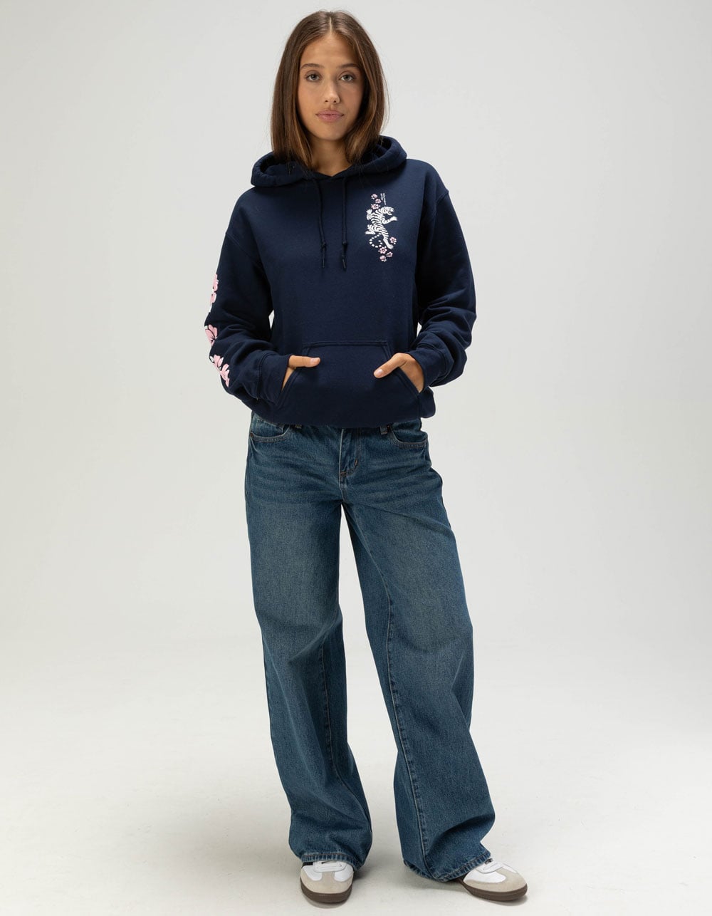RIOT SOCIETY Tigers Womens Hoodie - NAVY