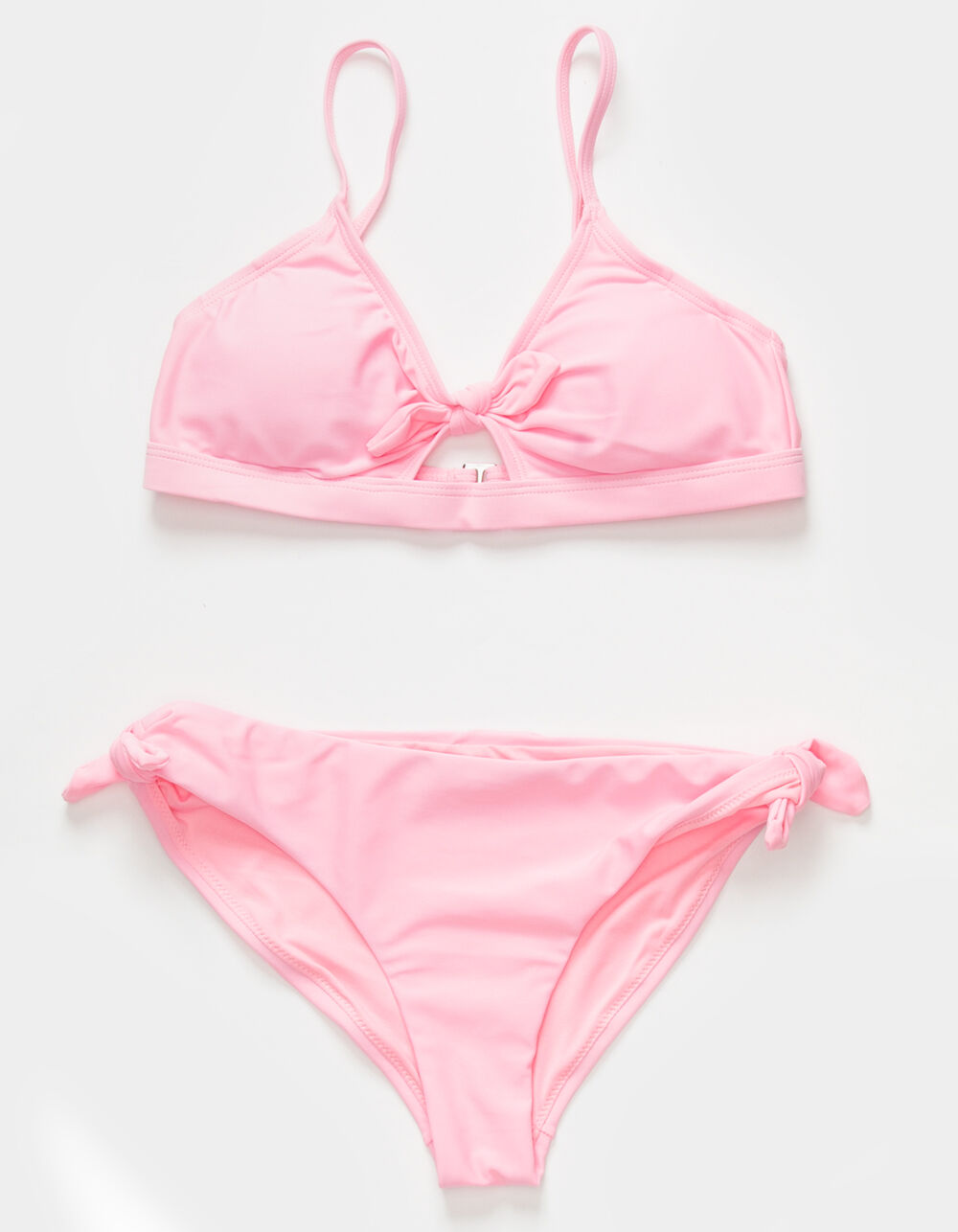 FULL TILT Knot Front Bralette Girls Bikini Set - PINK | Tillys