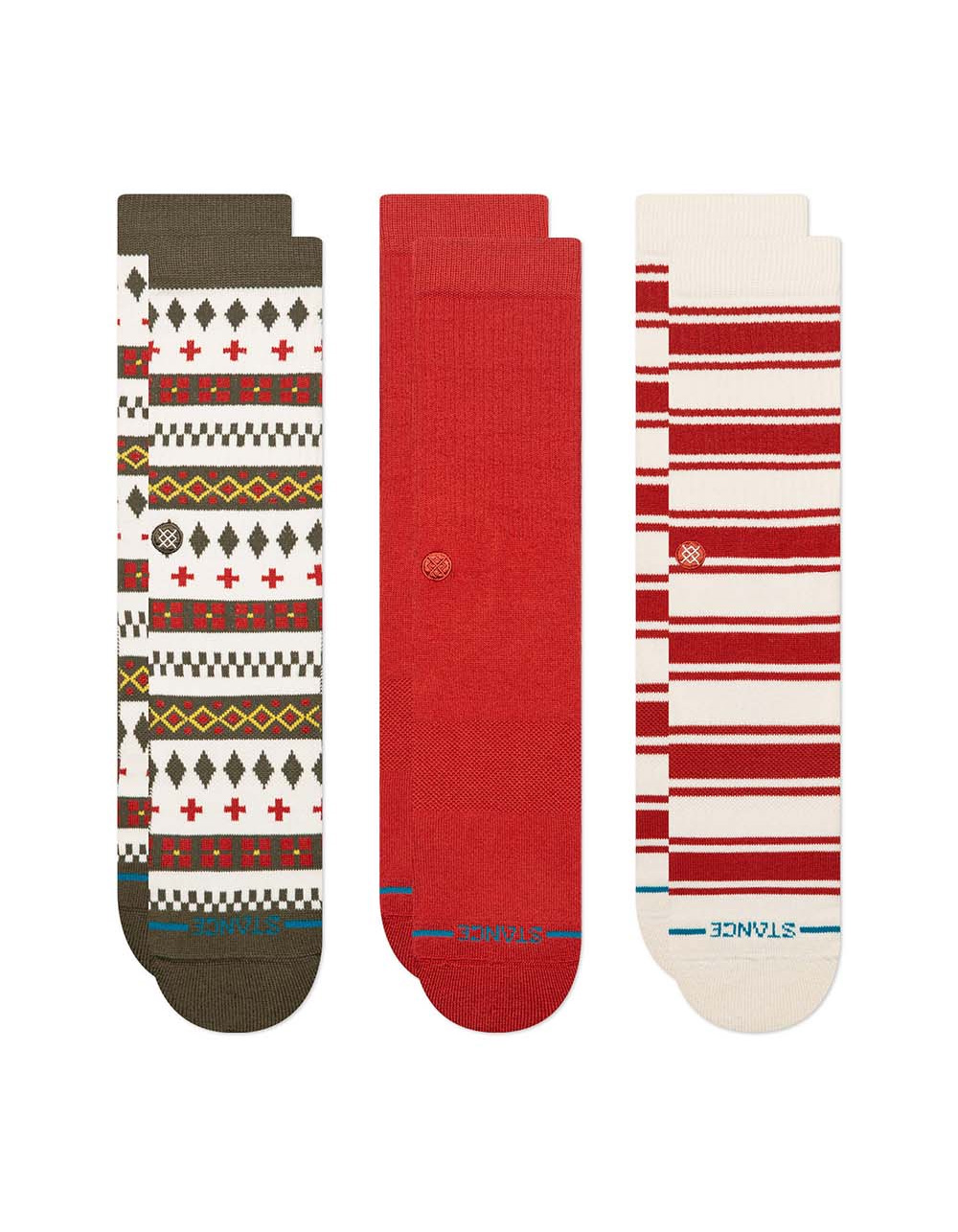 STANCE Cabin Days 3 Pack Mens Crew Socks - MULTI