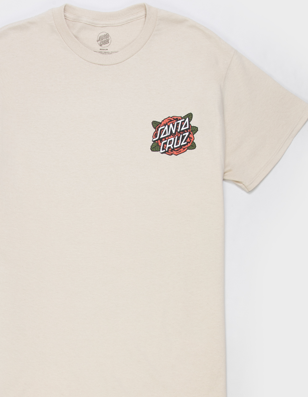 SANTA CRUZ Rose Dot Mens Tee - SAND