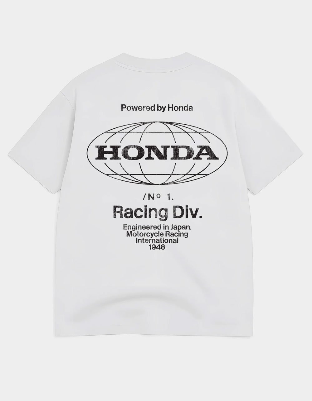 HONDA Global Racing Mens Boxy Tee - WHITE