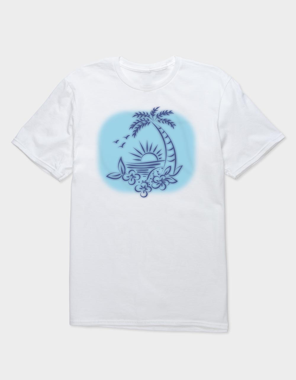 BEACH Airbrush Unisex Tee - WHITE