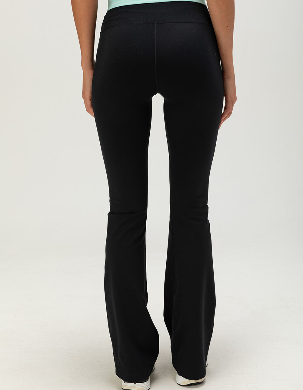 NIKE One Womens High Rise Flared Leggings - BLACK