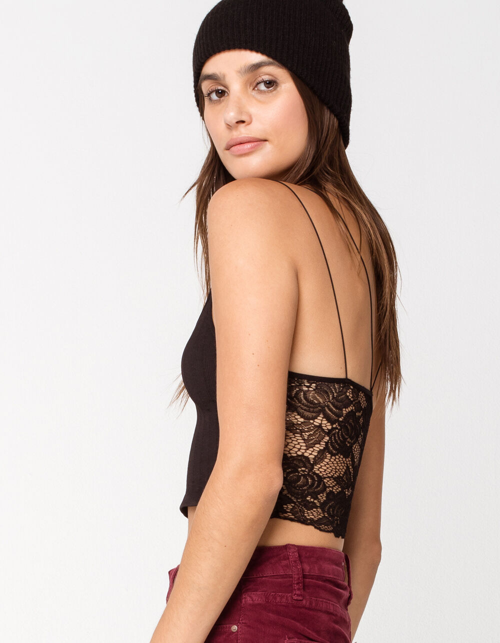 black lace tank top forever 21