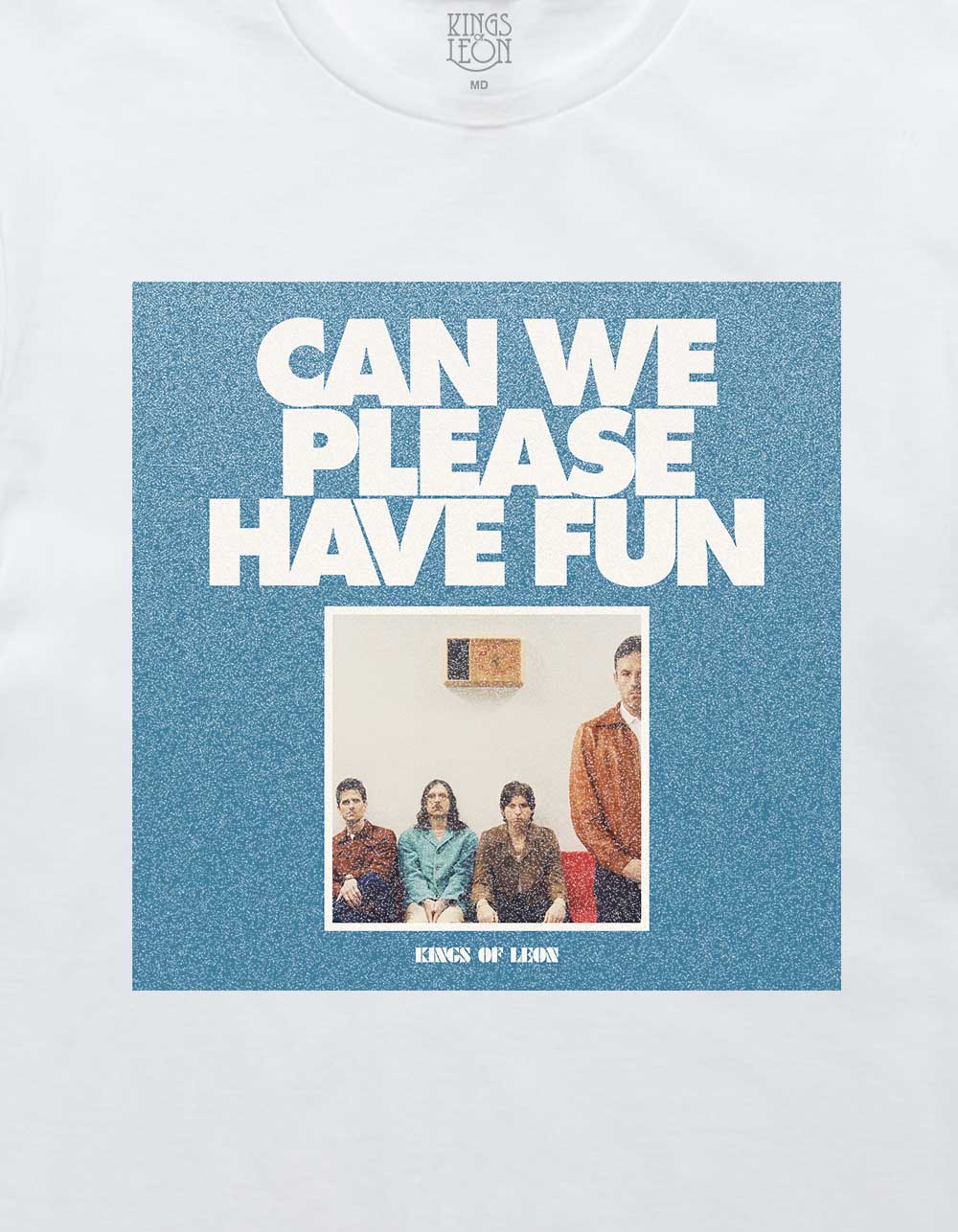 KINGS OF LEON Can We Please Have Fun Block Unisex Tee - WHITE