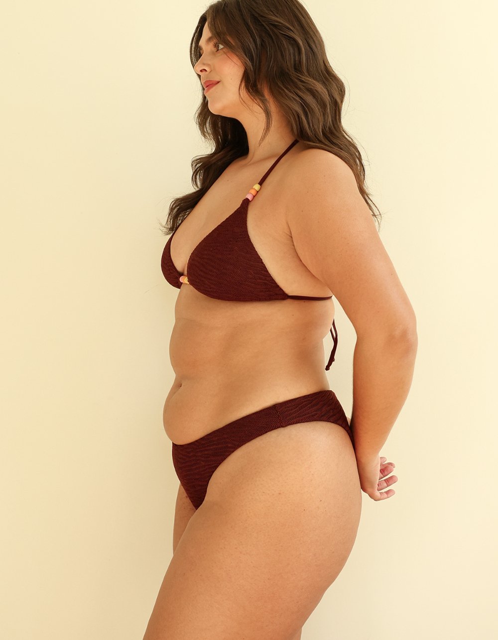 DIPPIN' DAISY'S Nocturnal Cheeky Bikini Bottom - DARK BROWN