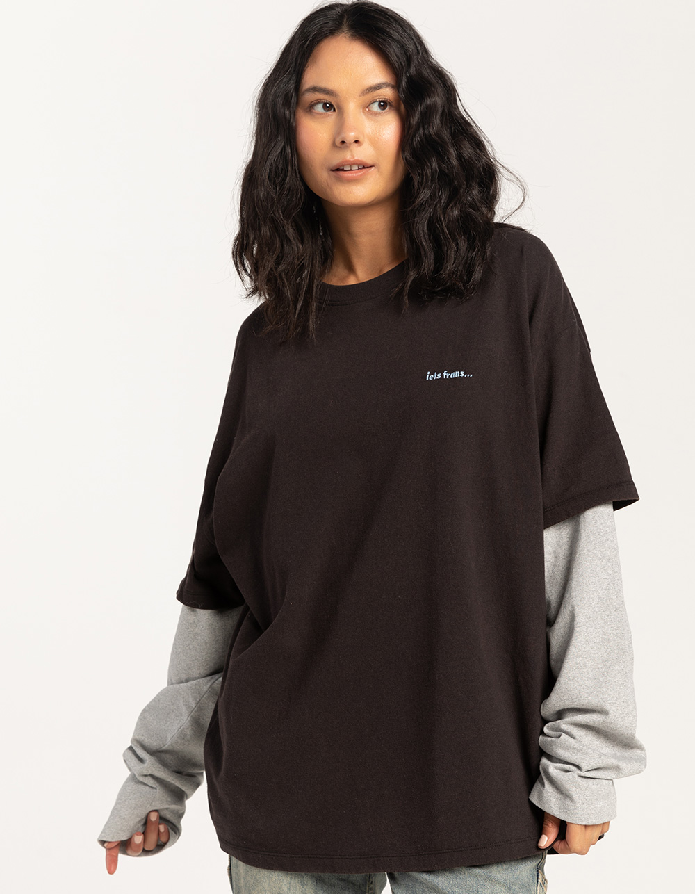 IETS FRANS Double Layer Womens Long Sleeve Tee