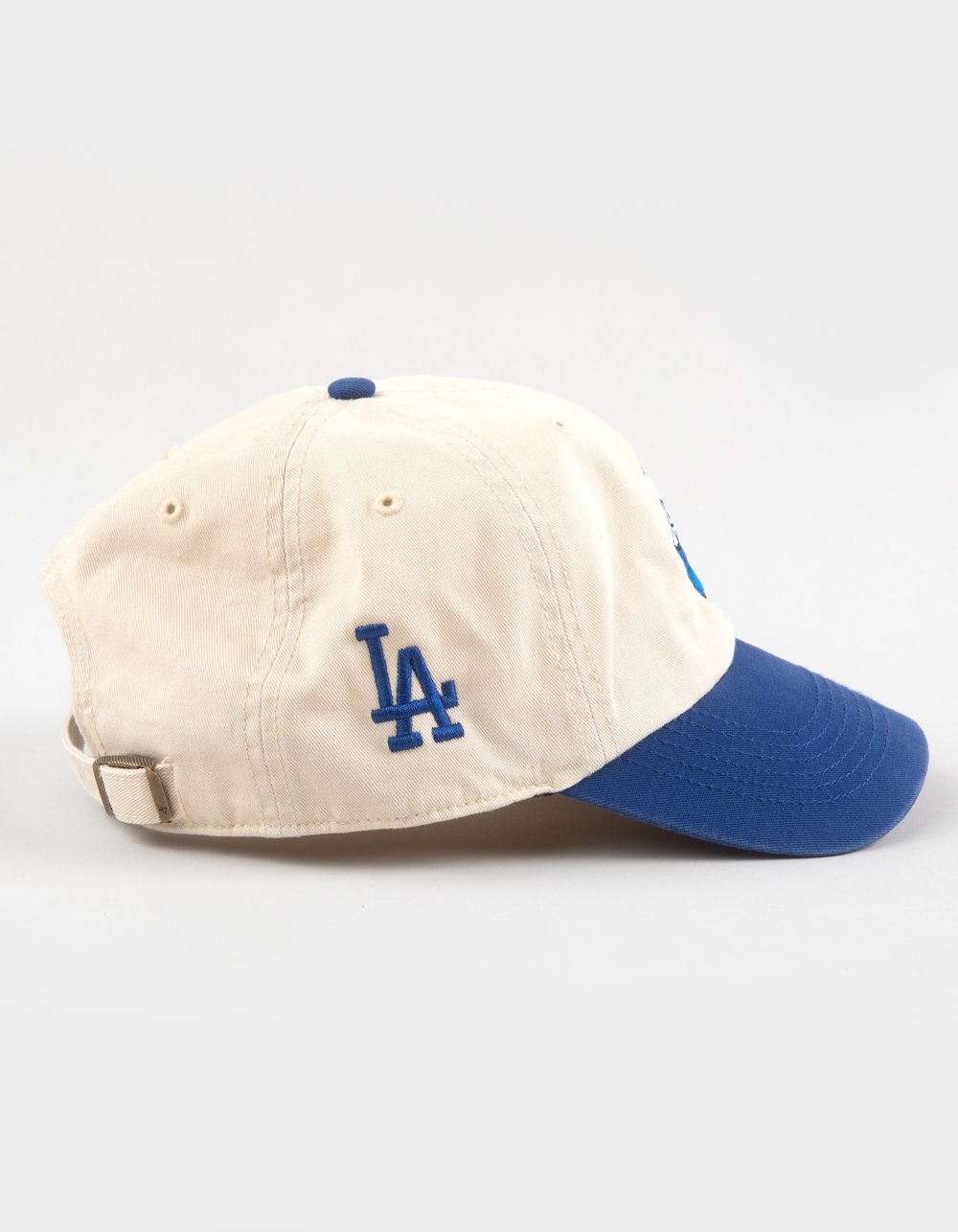 47 BRAND Los Angeles Dodgers Single Swirl '47 Clean Up Strapback Hat - BLUE COMBO