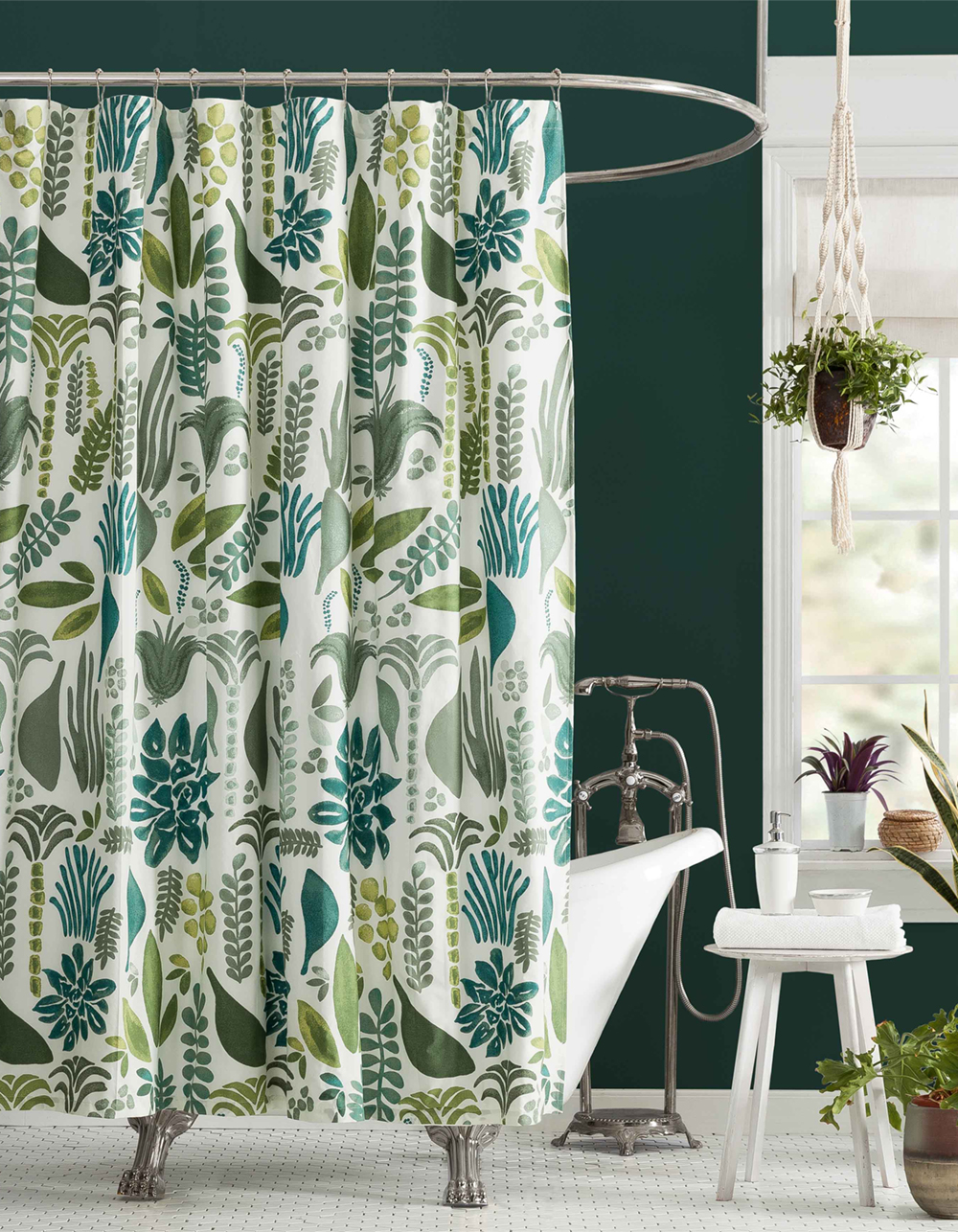 JUNGALOW BY JUSTINA BLAKENEY Jardin Shower Curtain GREEN Tillys
