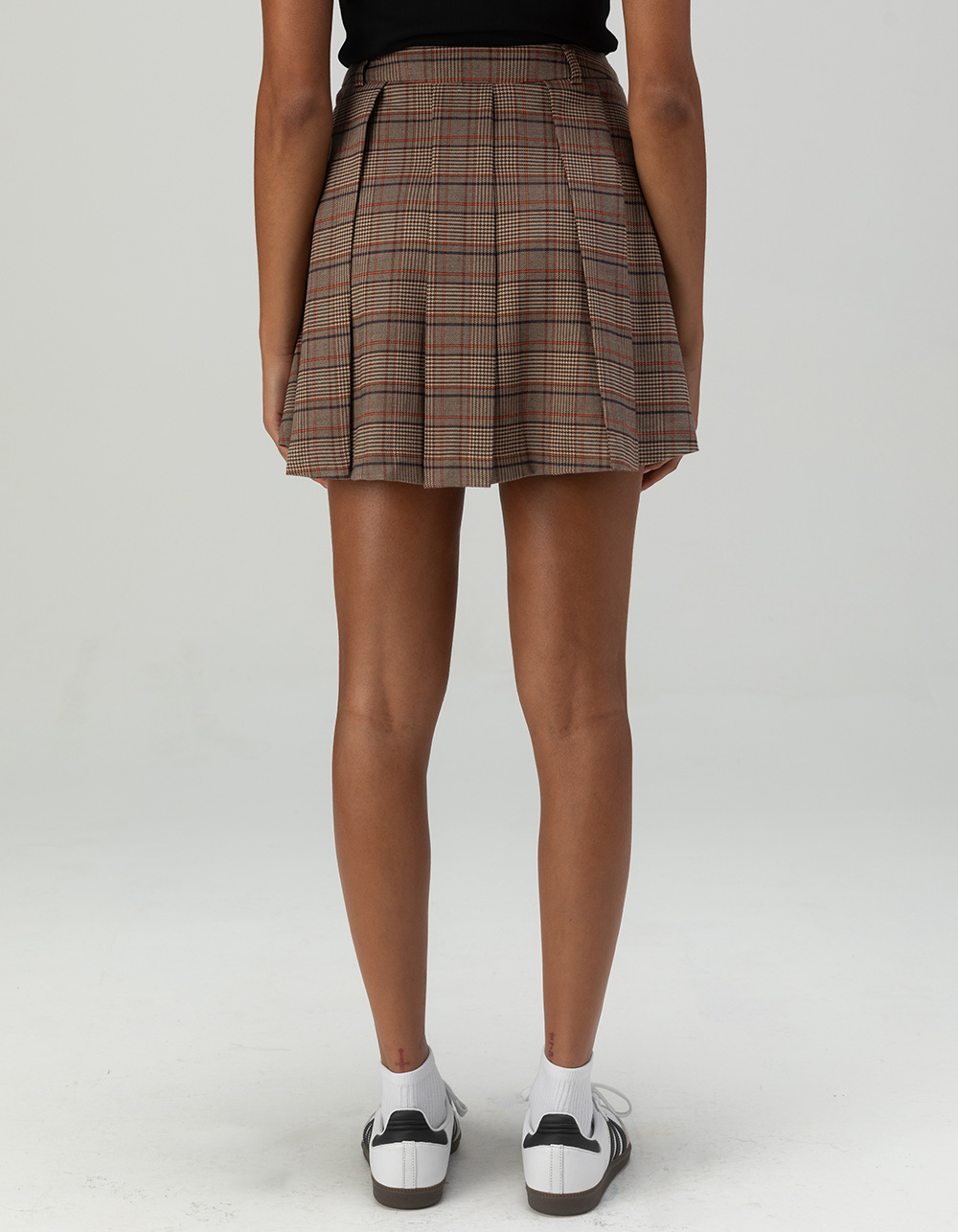 VERO MODA Ellie Womens Plaid Skirt - BROWN COMBO