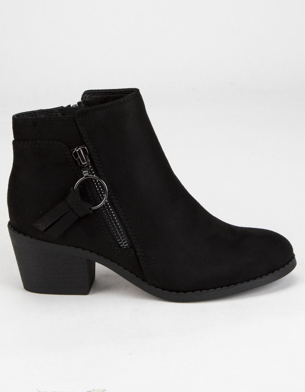 SODA Side Zip Girls Black Booties - BLACK | Tillys