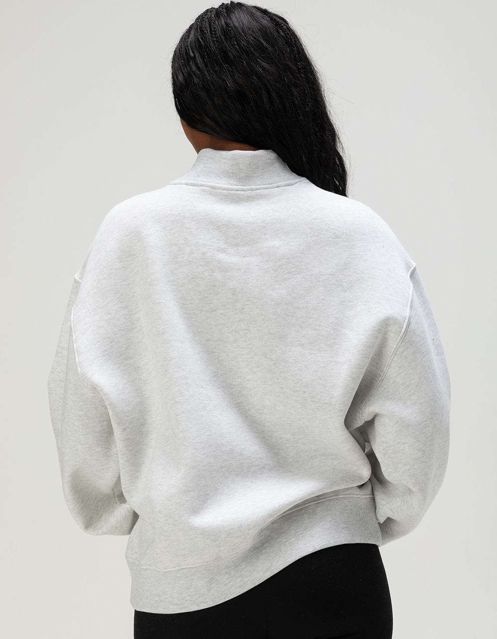 THE WILD COLLECTIVE University of Arizona Womens Mock Neck Sweatshirt - HEATHER GRAY