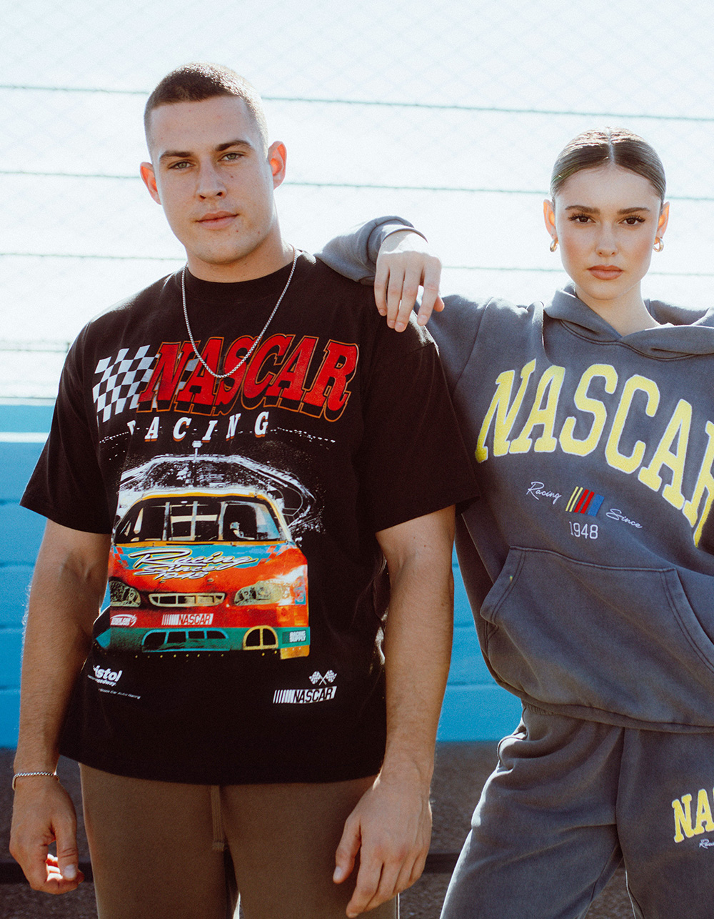 TILLYS x NASCAR Racecar Mens Boxy Tee - BLACK