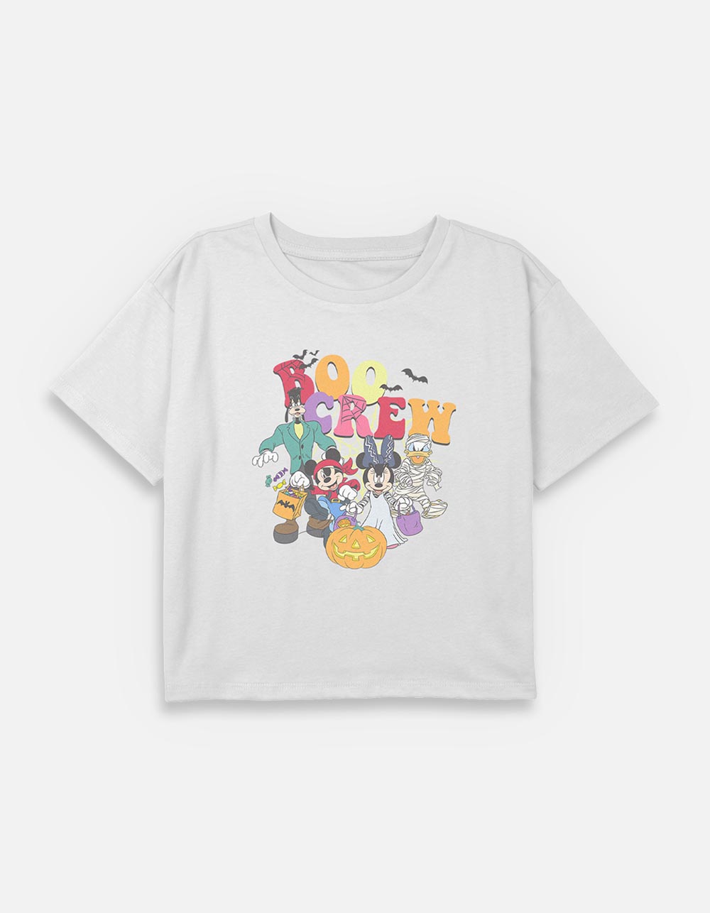 DISNEY Boo Crew Costumes Girls Crop Tee - WHITE