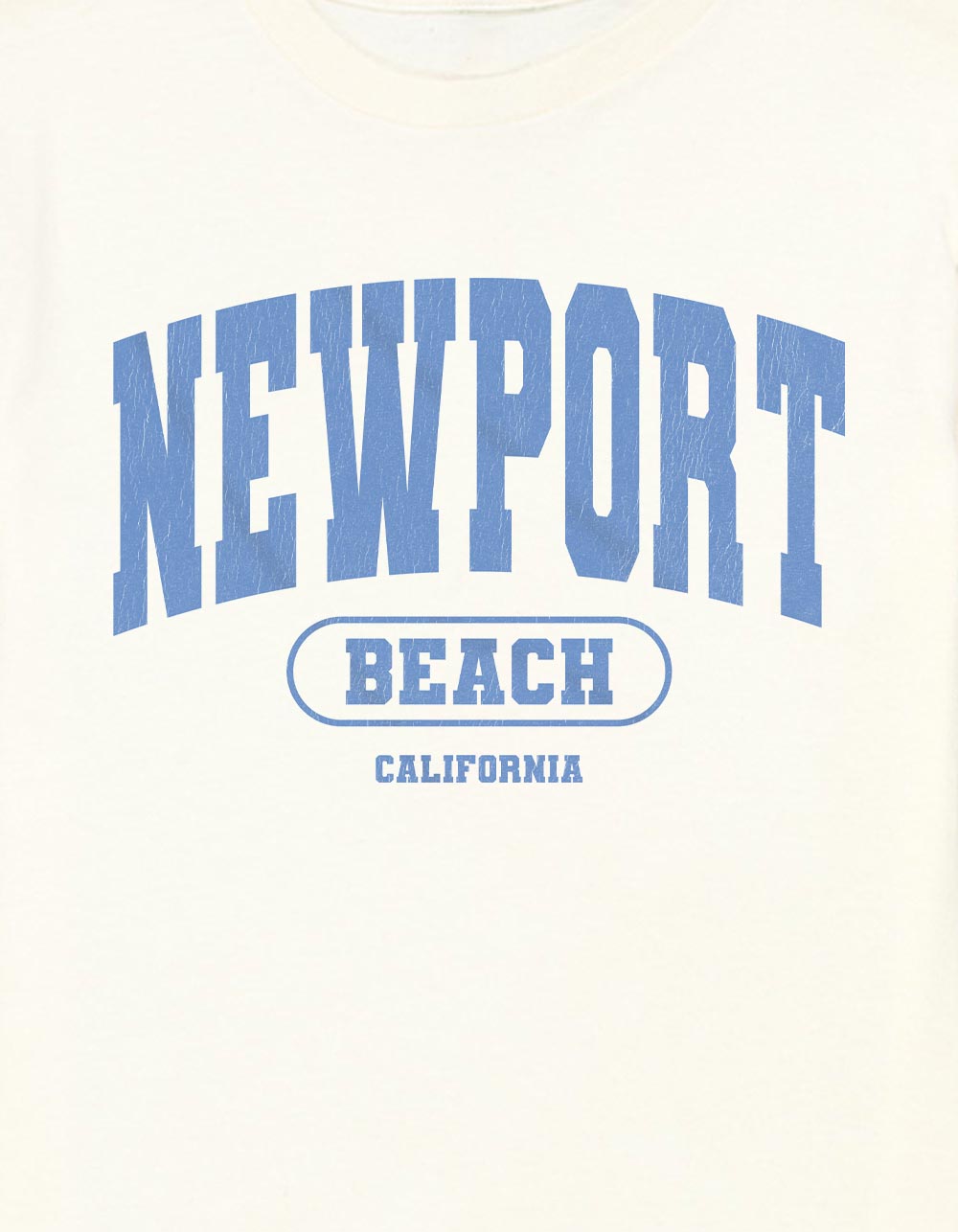 NEWPORT BEACH Collegiate Unisex Kids Tee - OFF WHITE