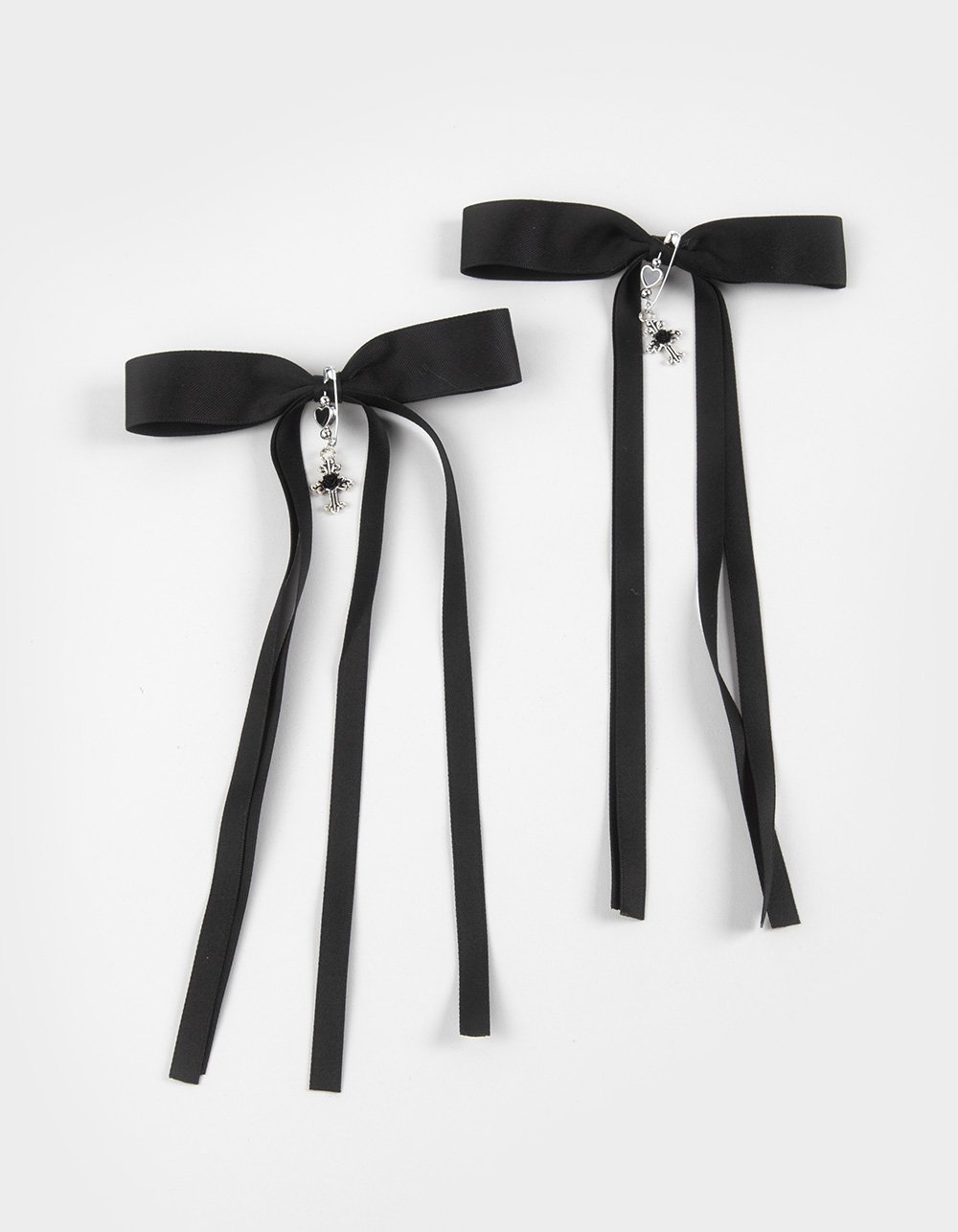 FULL TILT 2 Pack Cross/Safety Pin Bows - BLACK