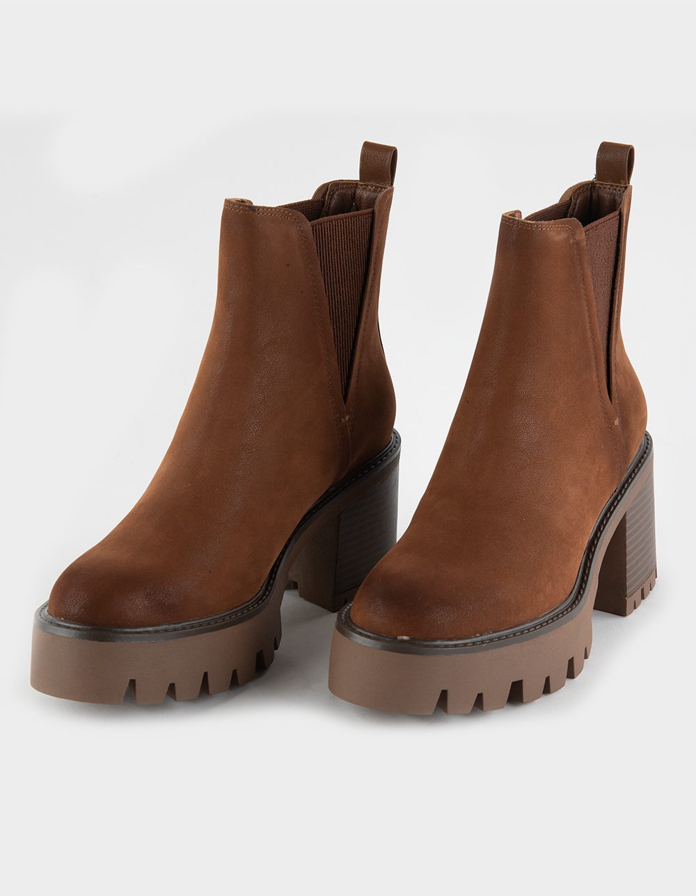 MIA Vito Lug Chelsea Womens Boots - COGNAC