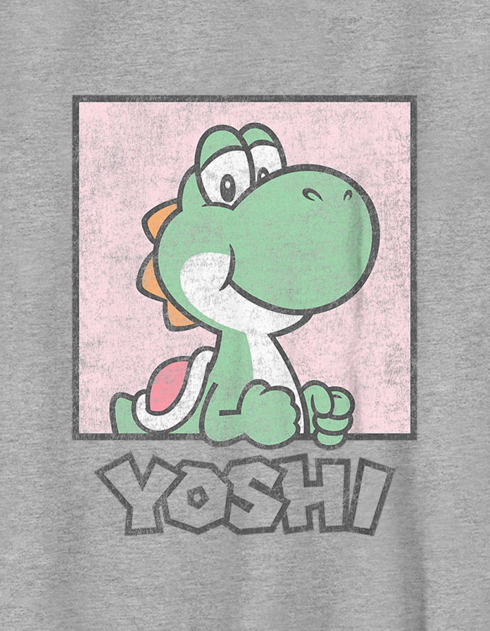 NINTENDO Yoshi Square Unisex Kids Tee - HEATHER GRAY