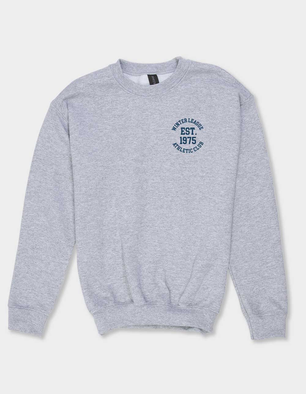 SKI Winter League Athletic Club Unisex Kids Crewneck Sweatshirt - HEATHER GRAY