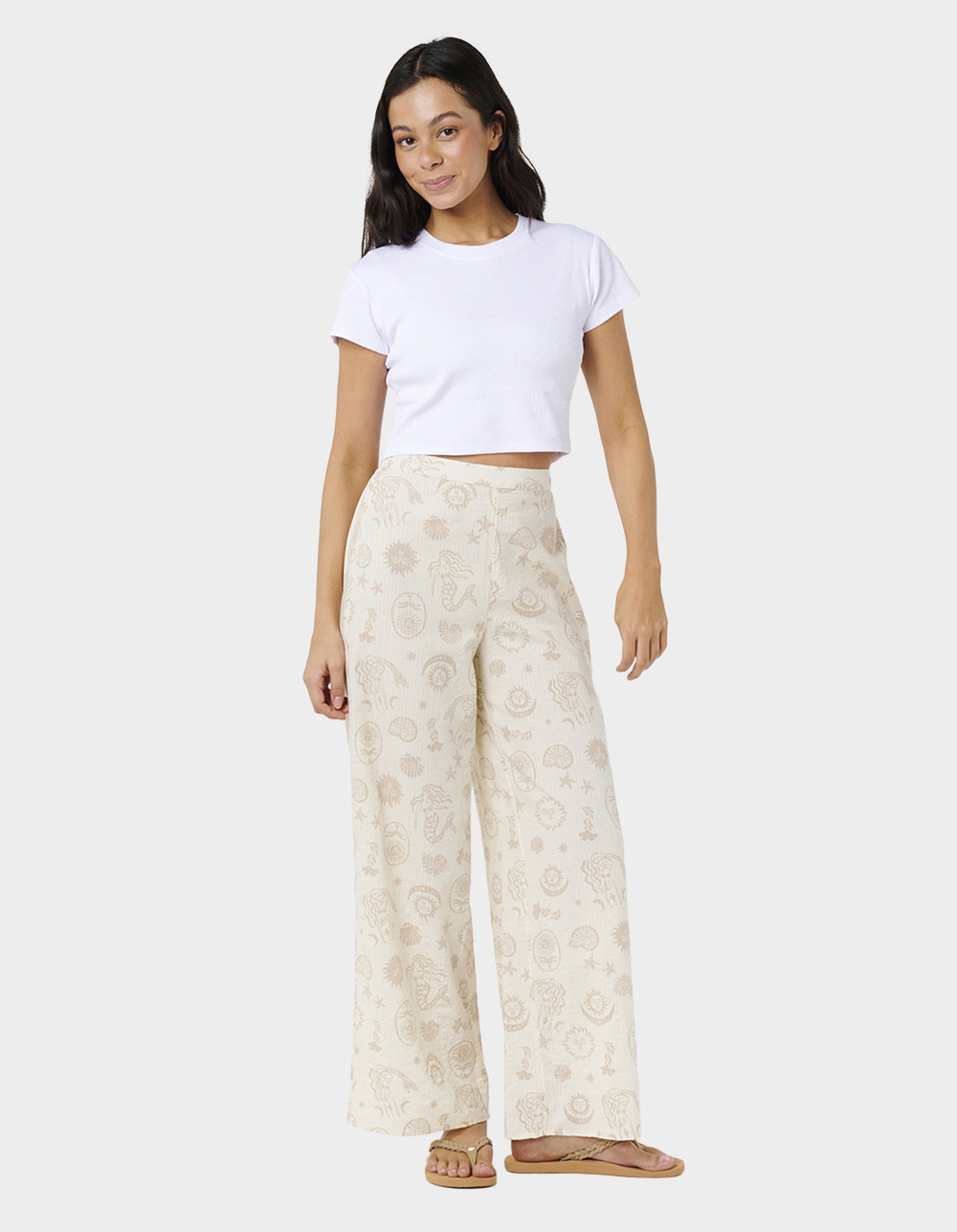 RIP CURL Catalina Islands Womens Beach Pants - NATURAL