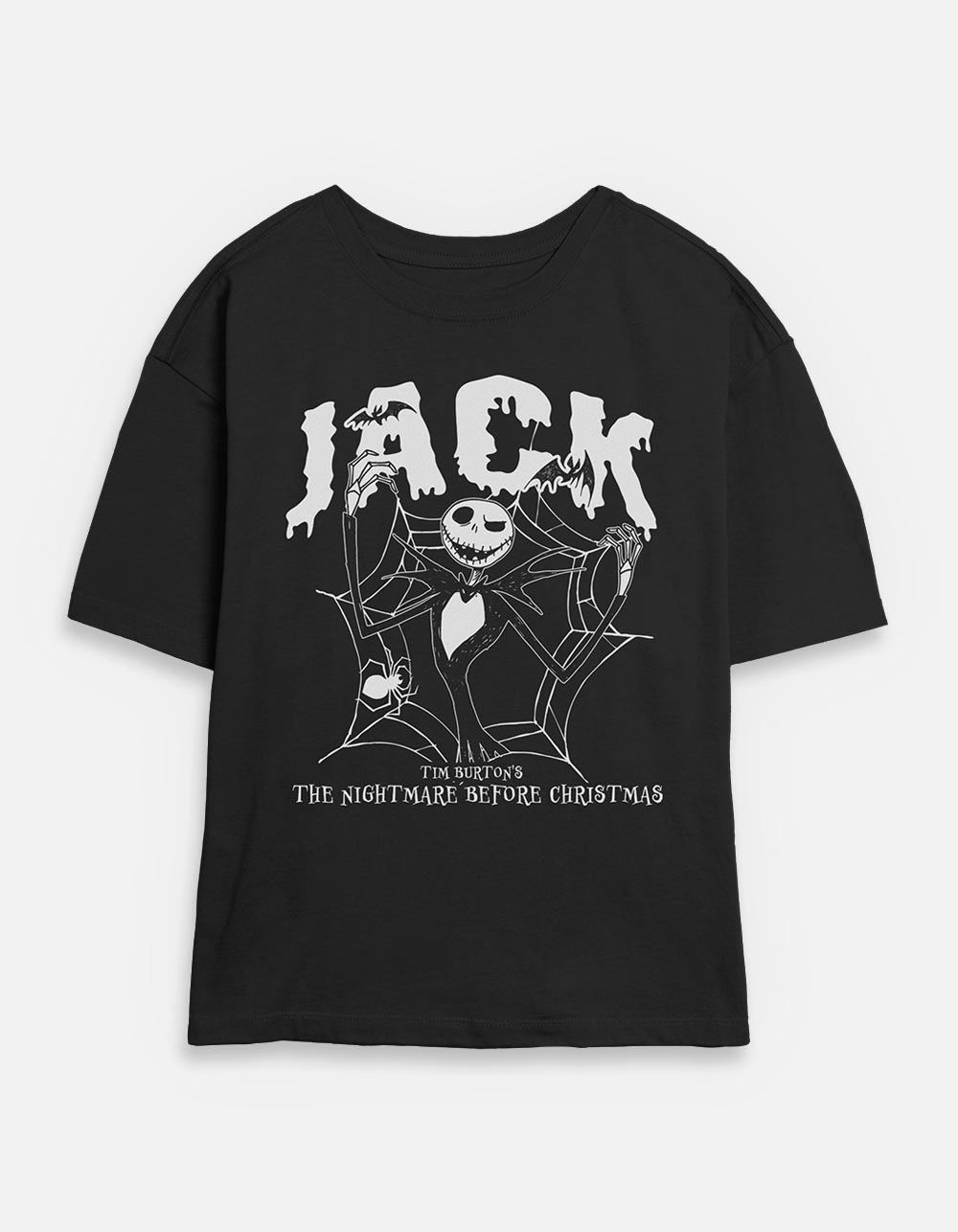 THE NIGHTMARE BEFORE CHRISTMAS Jack Drip Unisex Tee - BLACK