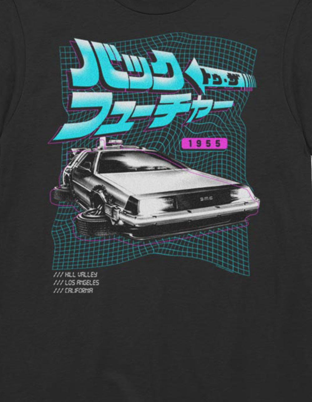 BACK TO THE FUTURE Kanji DeLorean Unisex Tee BLACK Tillys