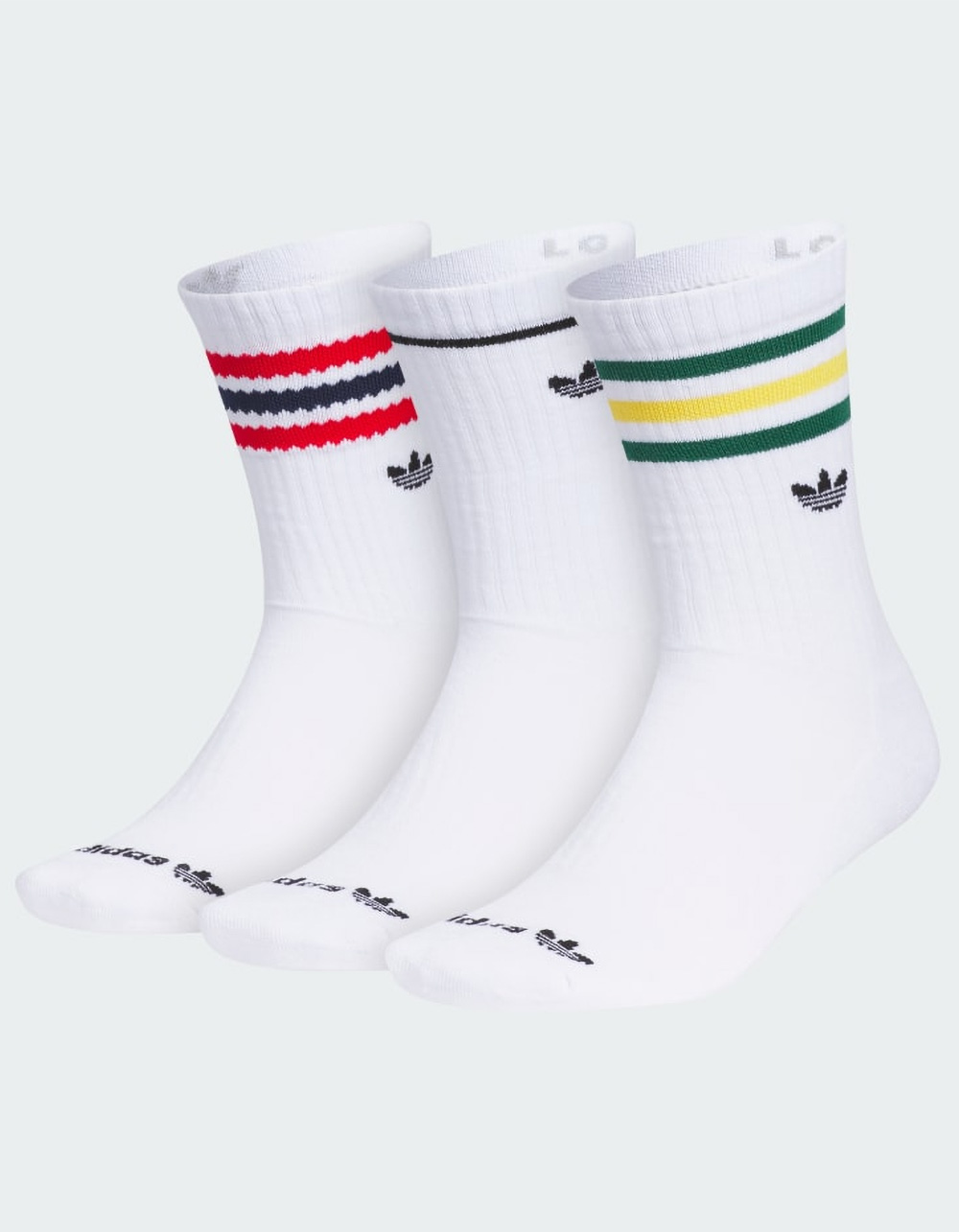 ADIDAS Originals Roller 3.0 3 Pack Mens Crew Socks - WHITE COMBO