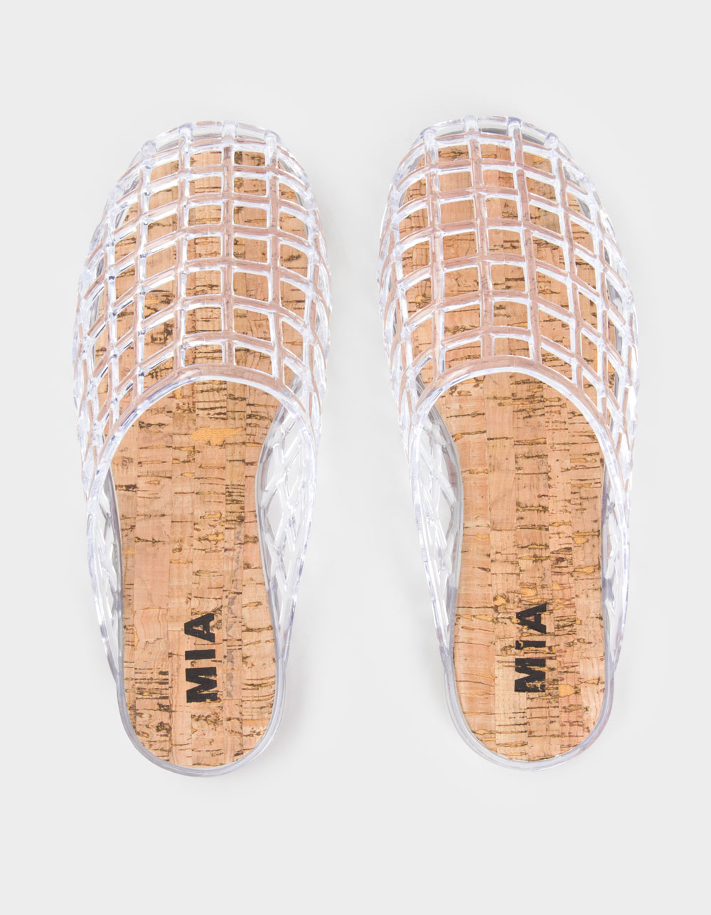 MIA Darby Jelly Womens Mules - CLEAR