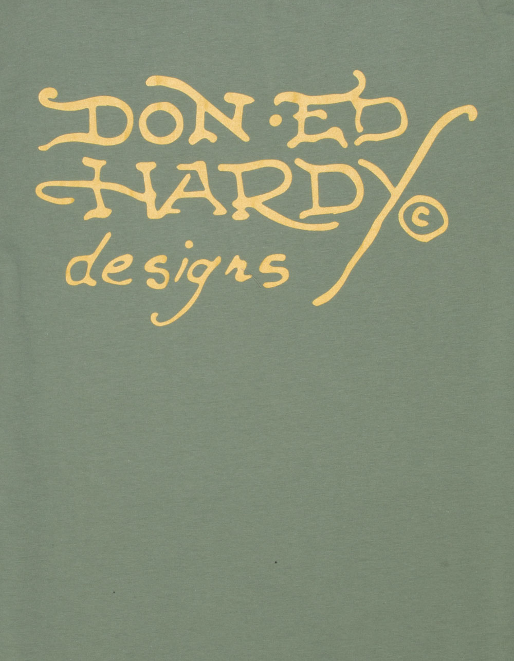 ED HARDY LKS Skull Mens Tee - OLIVE