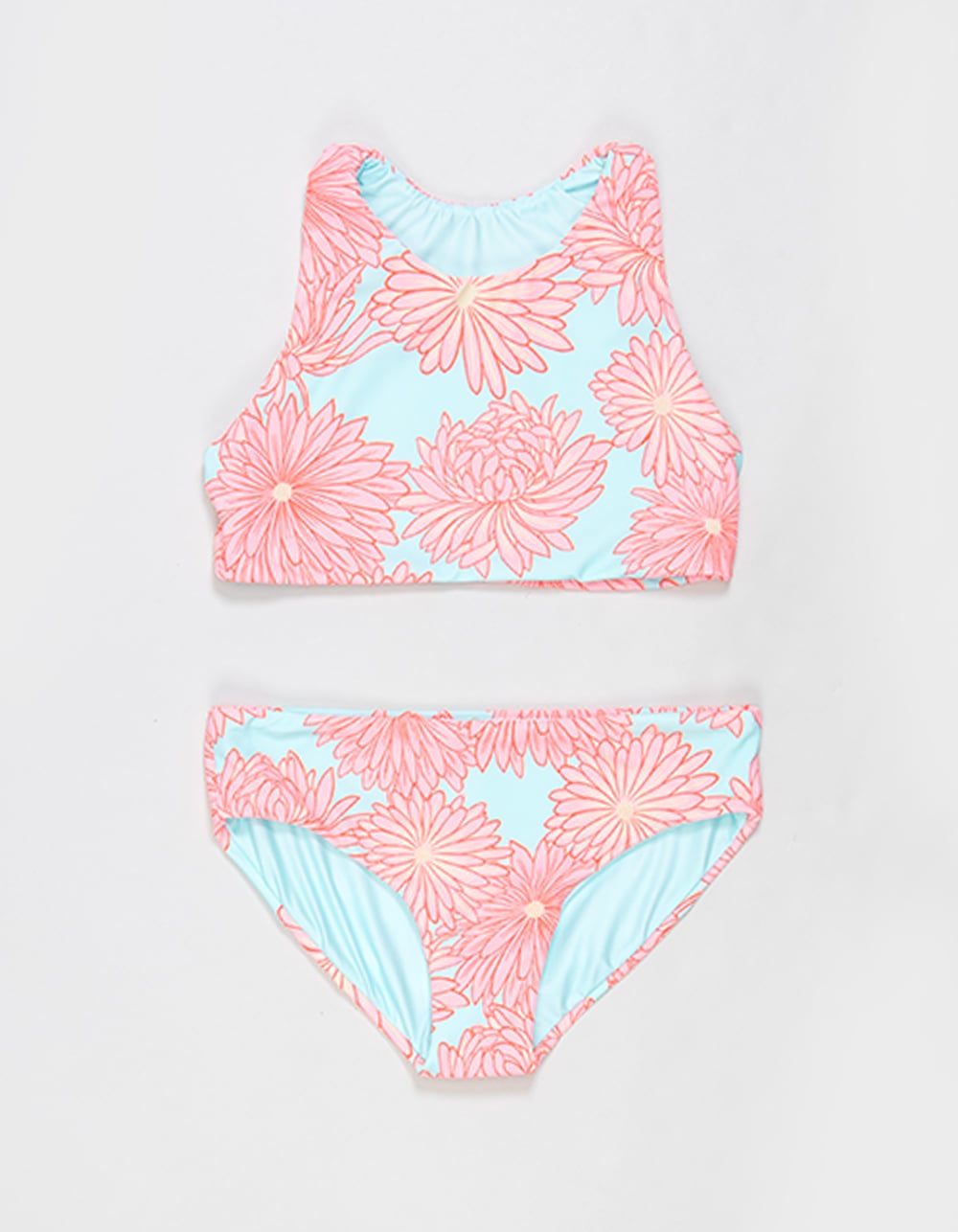 MAAJI Tropical Girls Reversible High Neck Bikini Set - BLUE COMBO