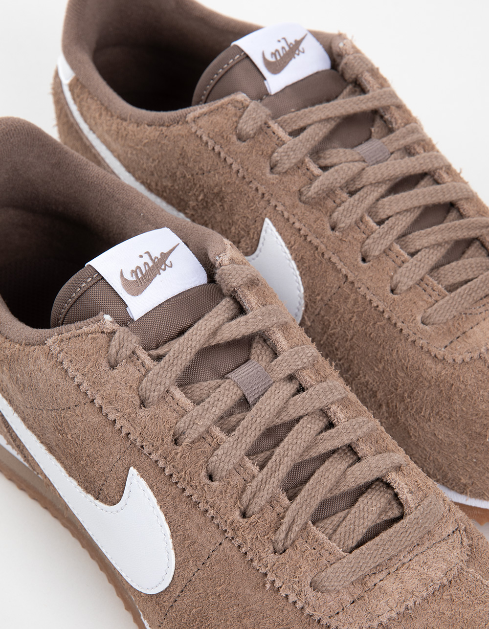 nike cortez suede mushroom