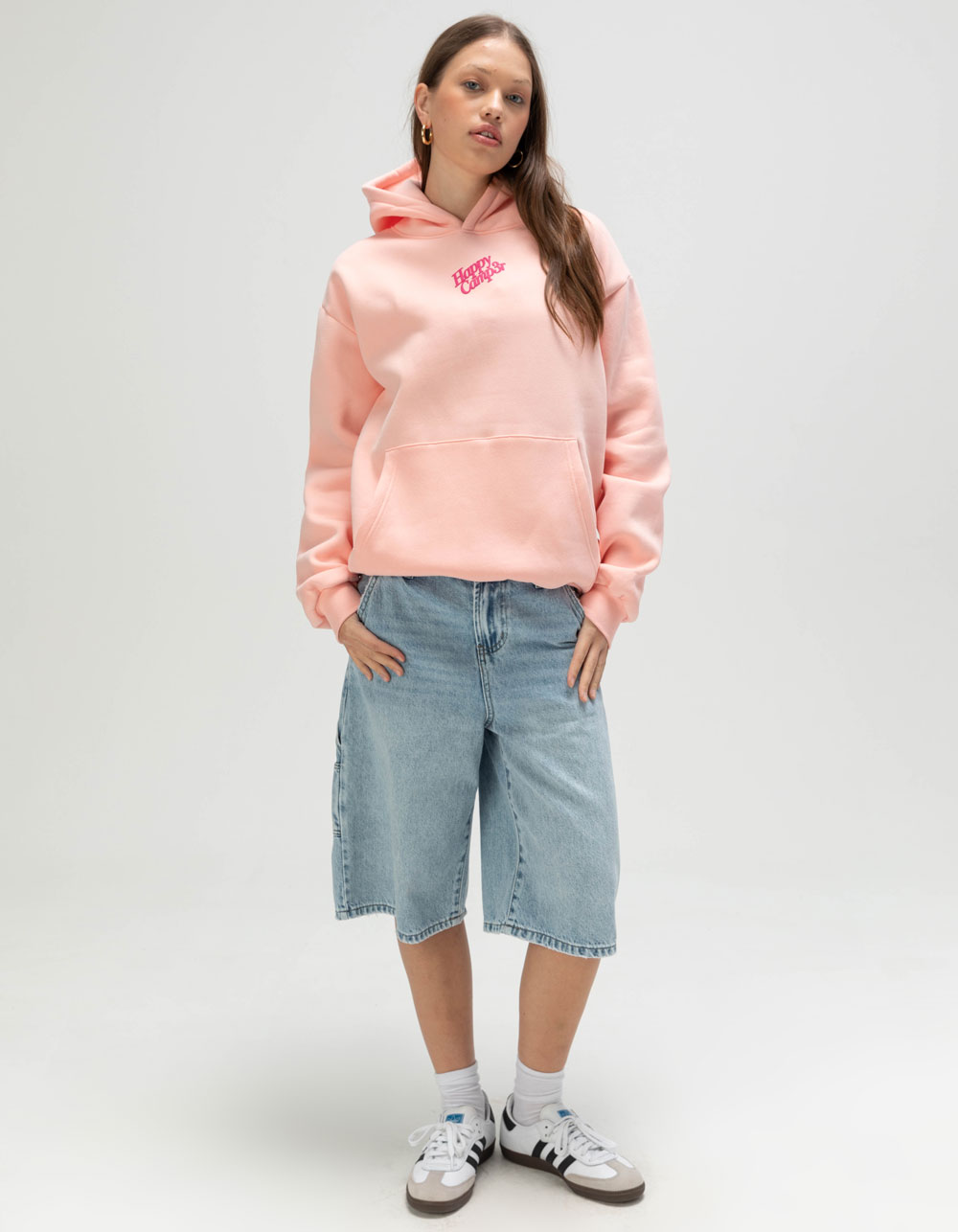 HAPPY CAMP3R Puff Series Womens Hoodie - PINK