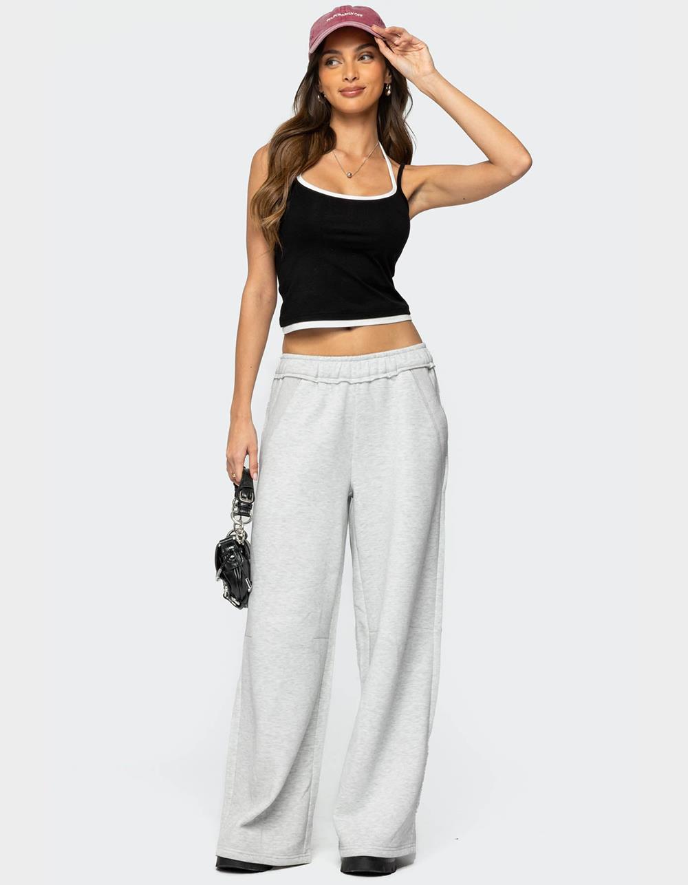 EDIKTED Kori Oversized Sweatpants - GRAY