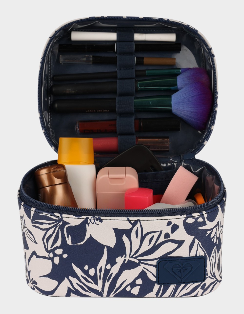 ROXY Traveling Pretty Cosmetic Case - NAVY/WHITE