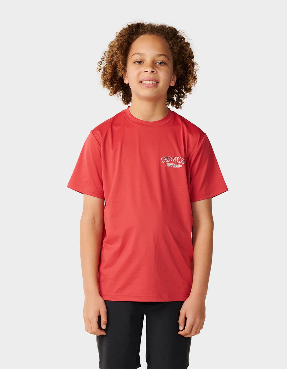 RIP CURL Surf Shack UPF Boys Short Sleeve Tee - RED