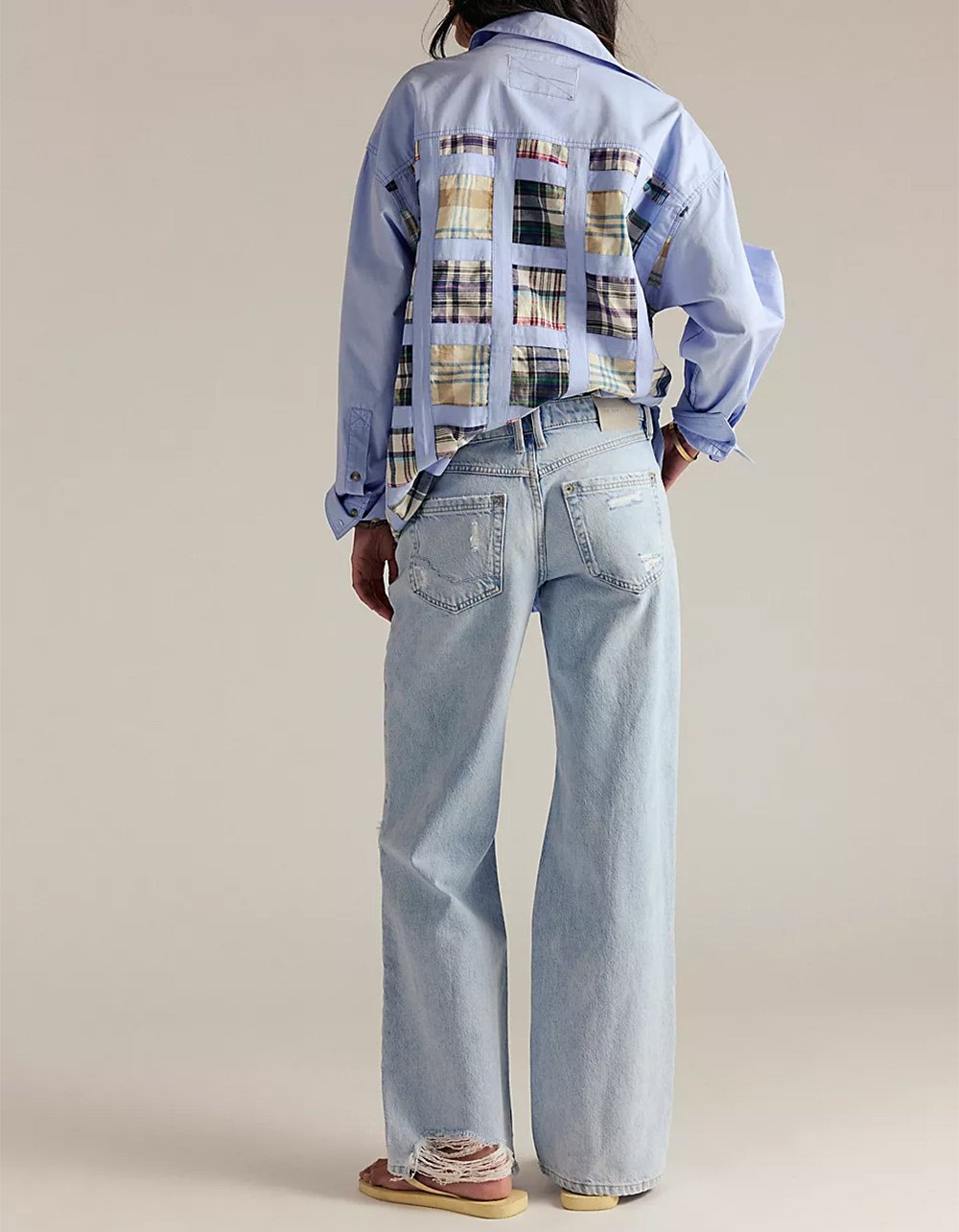 FREE PEOPLE Tennessee Womens Low Rise Boyfriend Jeans - LIGHT DESTRUCT