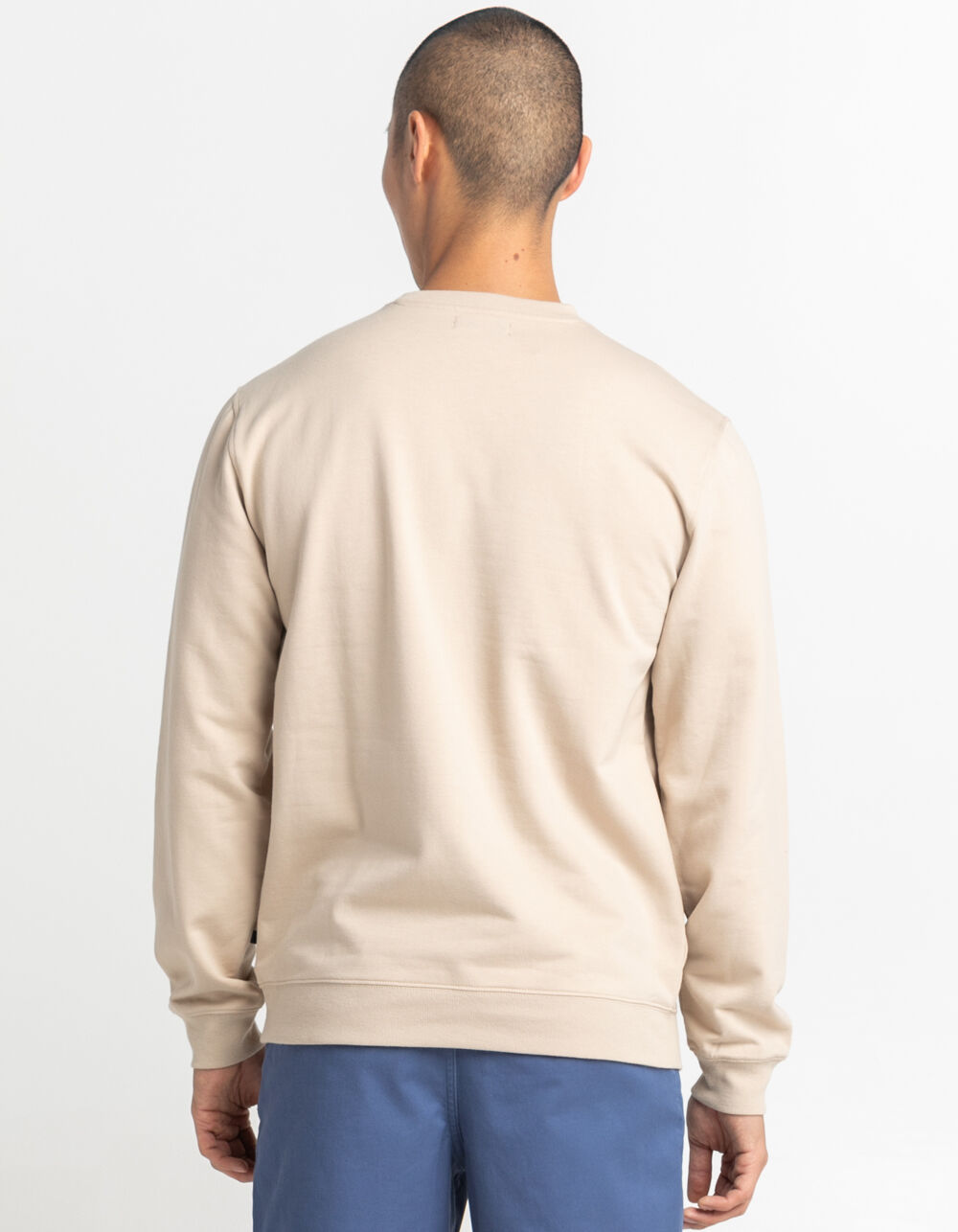 RSQ Solid Crewneck Mens Sweatshirt 