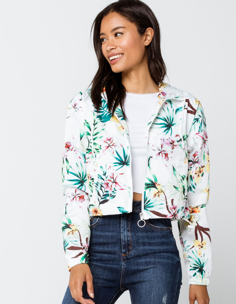 NEW LOOK Hawaiian Print Womens Ivory 