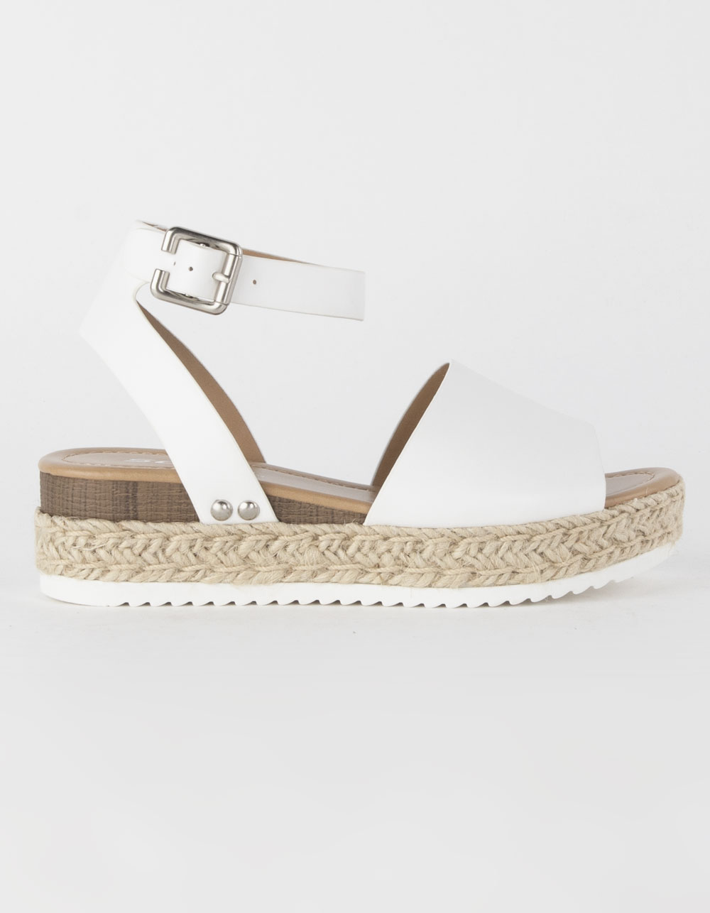 SODA Topic Ankle Strap Girls Platform Sandals - WHITE | Tillys
