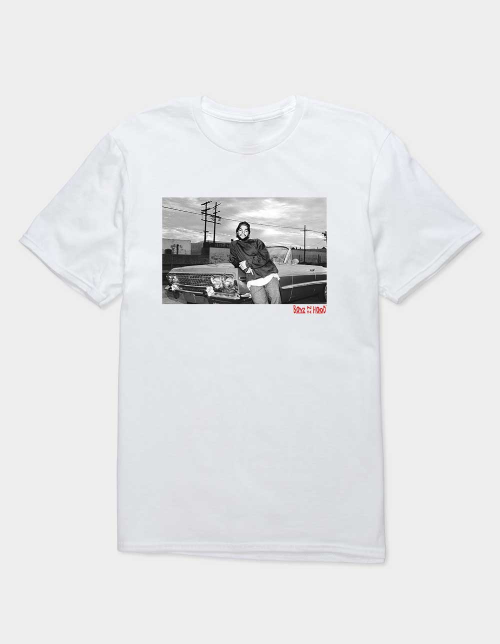 BOYZ N THE HOOD Candid Photo Unisex Tee - WHITE