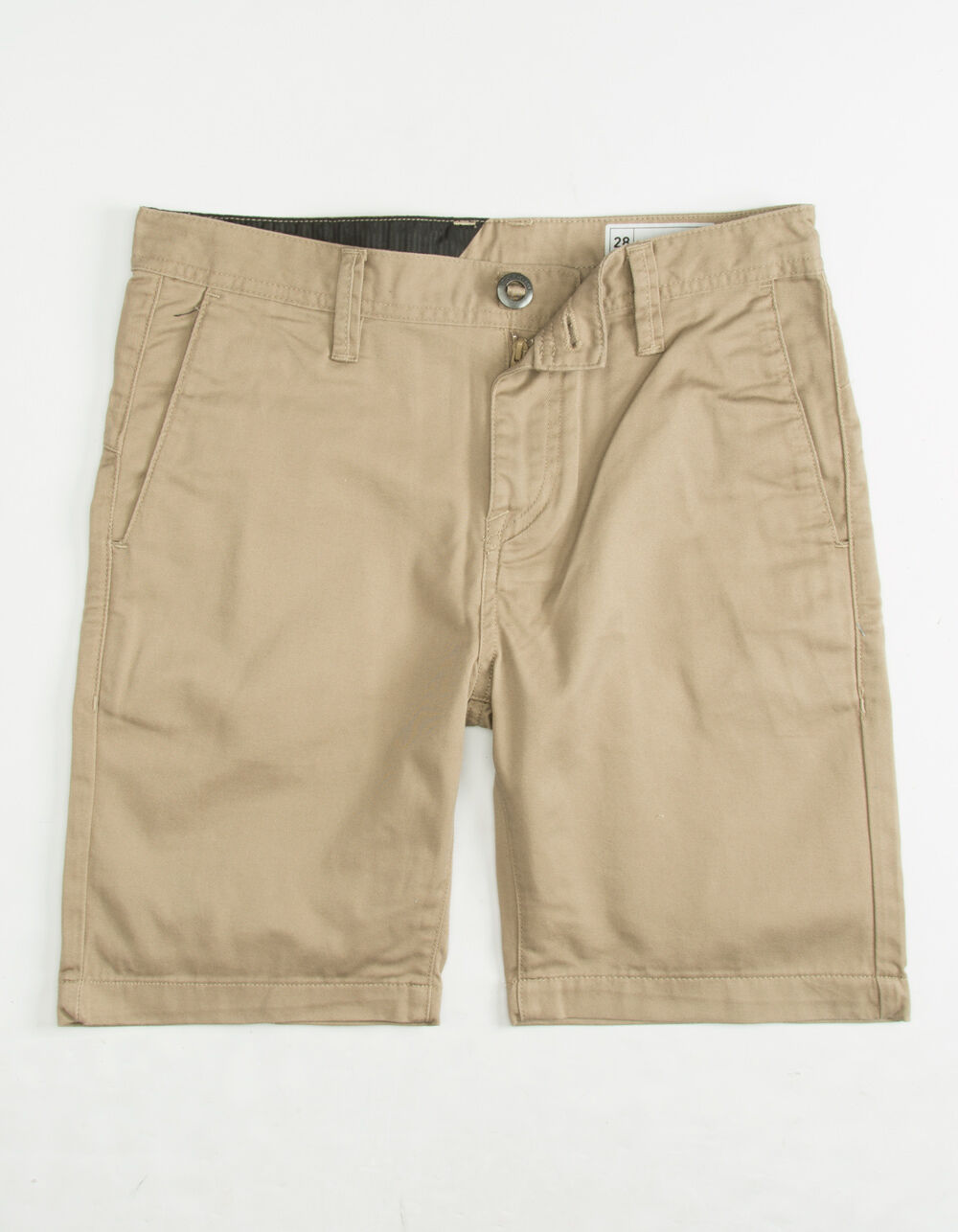 Volcom Boys' Frickin Elastic Waist 15" Chino Short, Khaki 1, X-Large