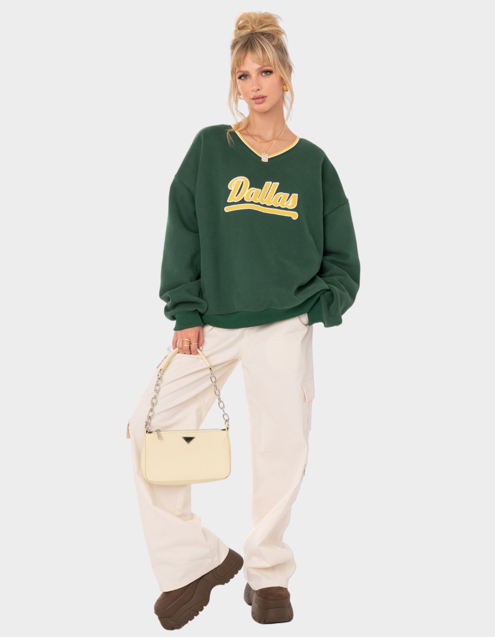 EDIKTED Dallas Sweatshirt - GREEN