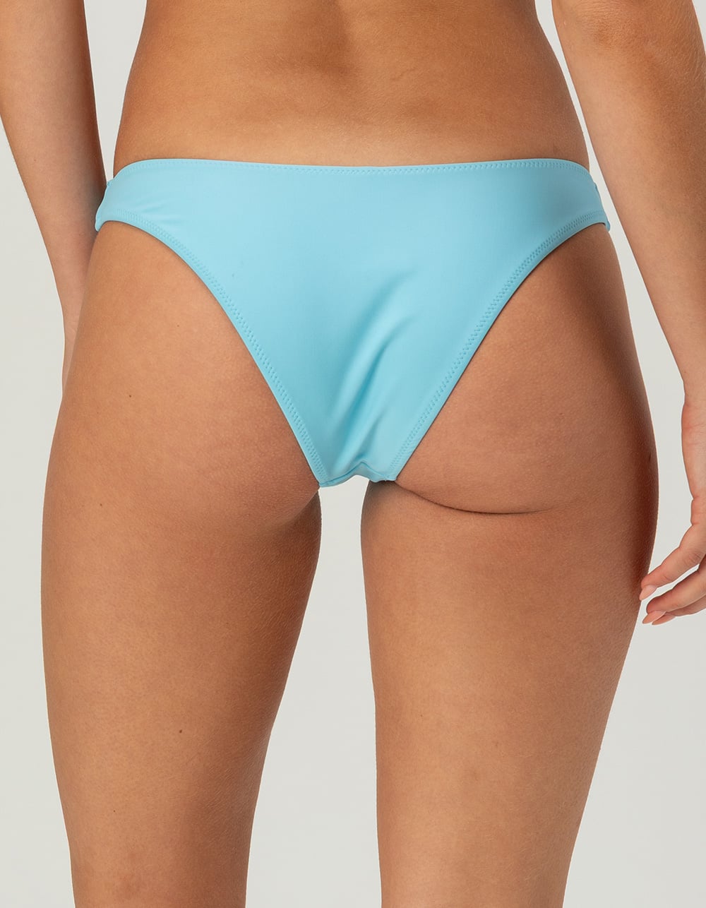 FULL TILT Cheekier High Leg Bikini Bottoms - LIGHT BLUE