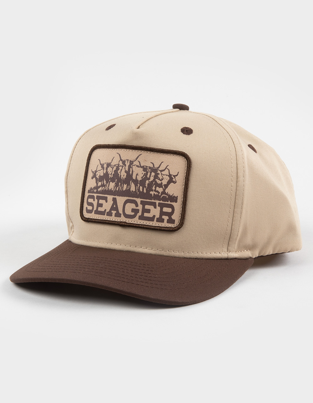 SEAGER The Heard Snapback Hat - BROWN COMBO