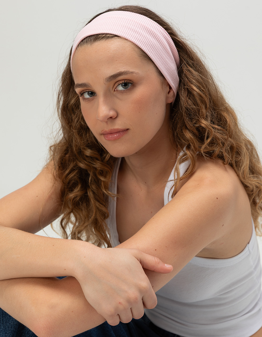 FULL TILT 3 Pack Ribbed Cotton Headbands - PINK COMBO